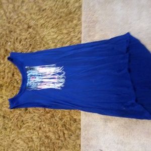 Tank top with strings in the front